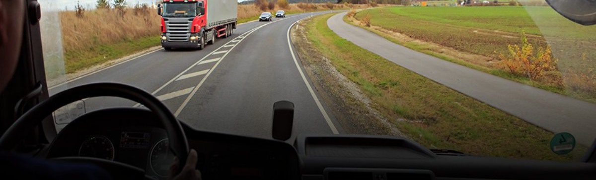 imagem que ilustra um motorista dirigindo na estrada